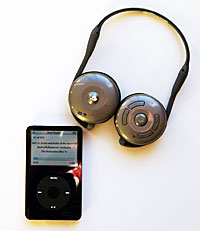 IOGEAR headphones and iPod