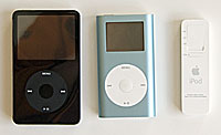 iPod mini, shuffle and iPod video