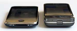 T-Mobile G1 and iPhone 3G