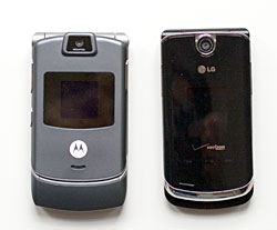 LG VX8600 and Motorola RAZR V3m