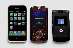 Motorola Z9, iPhone and RAZR