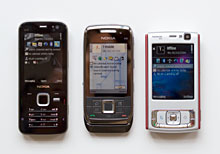 Nokia E66, N78 and N95
