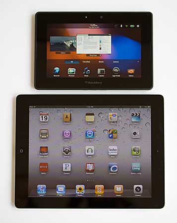 BlackBerry PlayBook and iPad 2