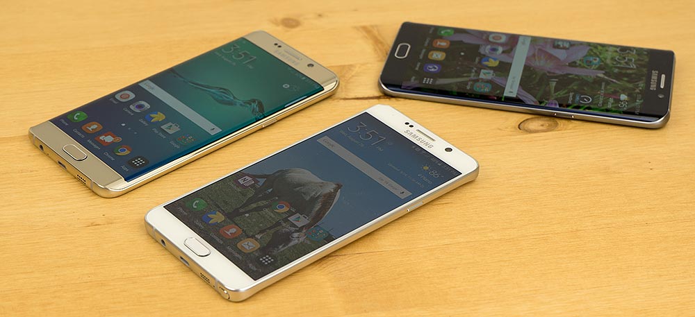 Samsung Galaxy Note 5 and edge+ phones
