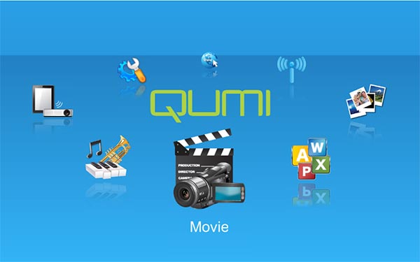 how to connect qumi mini vivitek projector to laptop hdmi