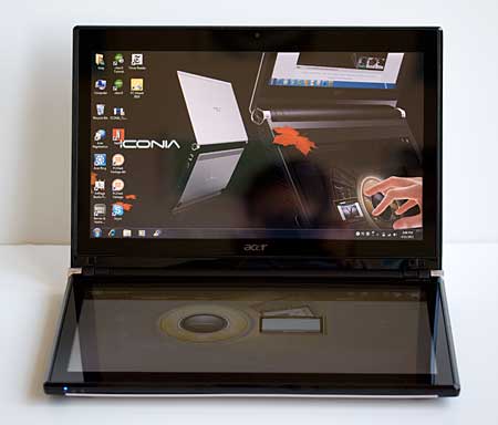 acer iconia 6120 dual-screen touchbook not showing